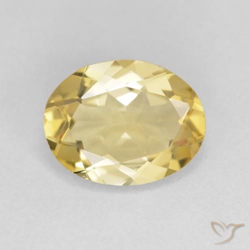 2.25ct 天然 ライトイエロー ベリル, 楕円形, VS