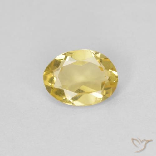 0.65ct 天然 薄いゴールデンイエロー ベリル, 楕円形, VVS-VS
