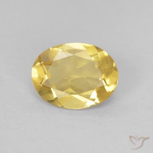 1.07ct 天然 薄いゴールデンイエロー ベリル, 楕円形, VVS-VS