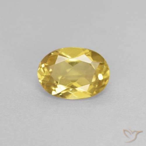 0.74ct 天然 ライトイエロー ベリル, 楕円形, VVS-VS