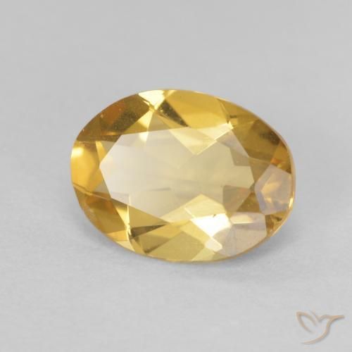 1.56カラットの天然Medium Light-Goldベリル、楕円形、VVS-VS