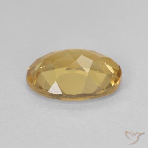 1.56カラットの天然Medium Light-Goldベリル、楕円形、VVS-VS