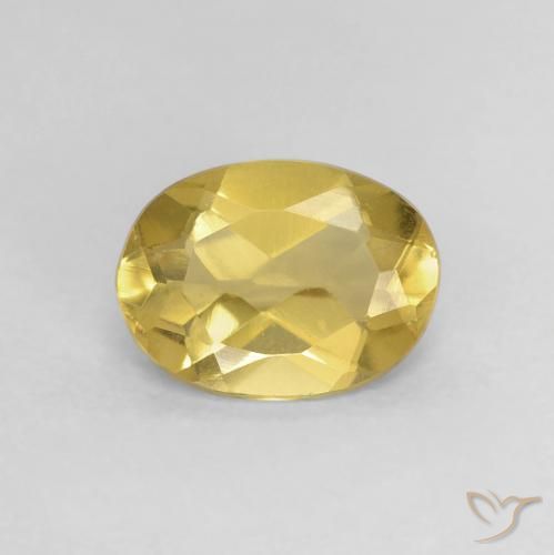 0.98ct 天然 ディジョンイエロー ベリル, 楕円形, VVS-VS