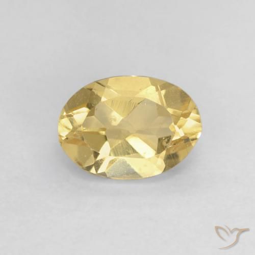 0.93ct 天然 ミディアムイエロー ベリル, 楕円形, VVS-VS