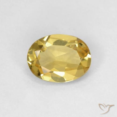 0.72ct 天然 ロイヤルイエロー ベリル, 楕円形, VS