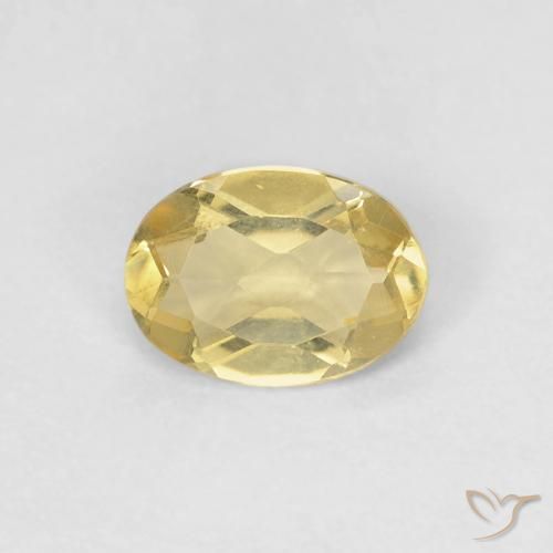 0.66ct 天然 薄いディジョンイエロー ベリル, 楕円形, VVS-VS