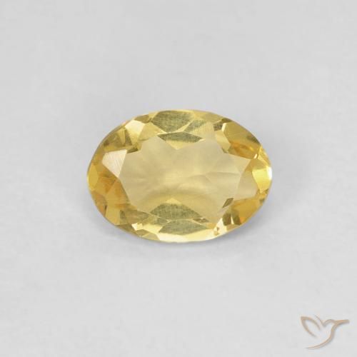 0.55ct 天然 リッチイエロー ベリル, 楕円形, VVS-VS