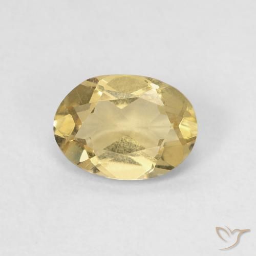 0.80ct 天然 アーシーイエロー ベリル, 楕円形, VVS-VS