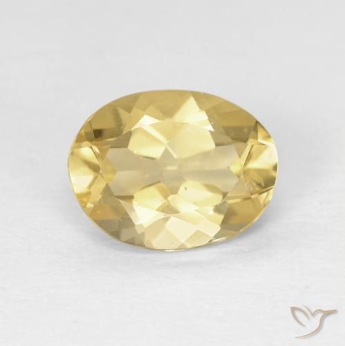 1.62ct 天然 ウォームイエロー ベリル, 楕円形, VVS-VS
