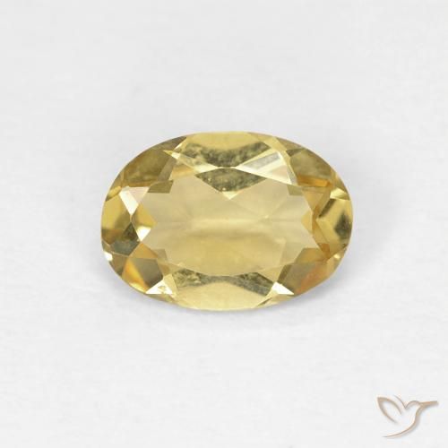 0.55ct 天然 ディジョンイエロー ベリル, 楕円形, VVS-VS