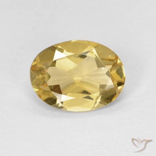 1.50ct 天然 ミディアムイエロー ベリル, 楕円形, VVS-VS