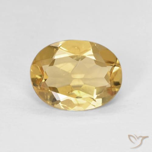 1.46ct 天然 ウォームイエロー ベリル, 楕円形, VVS-VS