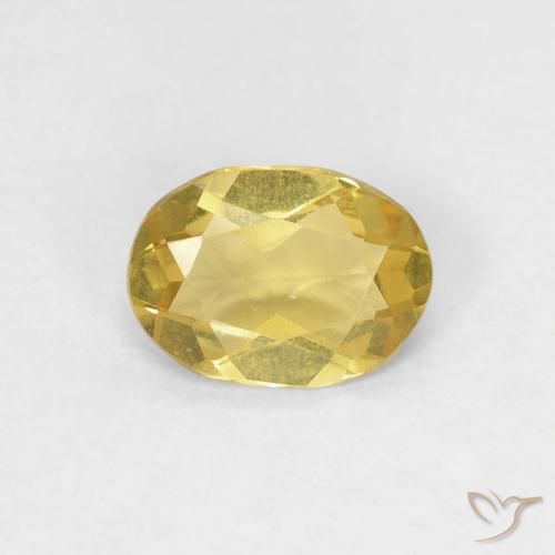 0.63ct 天然 ミディアムゴールド ベリル, 楕円形, VS