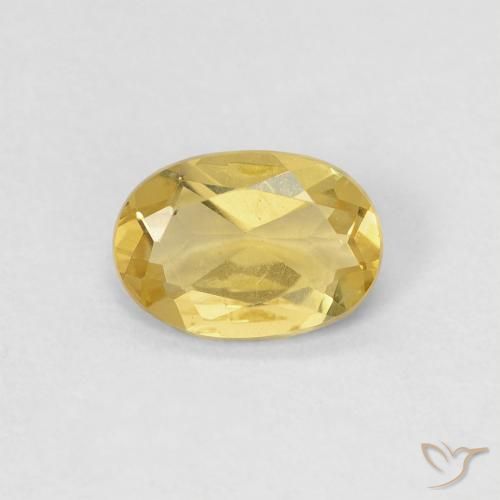 0.78ct 天然 ロイヤルイエロー ベリル, 楕円形, VS