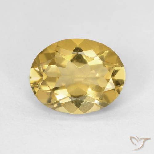 2.27ct 天然 ウォームイエロー ベリル, 楕円形, VS