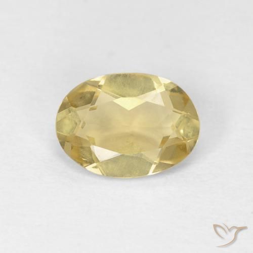 0.97ct 天然 非常に薄いディジョンイエロー ベリル, 楕円形, VVS