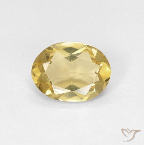 0.98ct 天然 薄いゴールデンイエロー ベリル, 楕円形, VVS