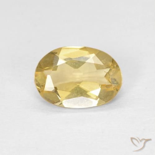 0.99ct 天然 ゴールド ベリル, 楕円形, VVS