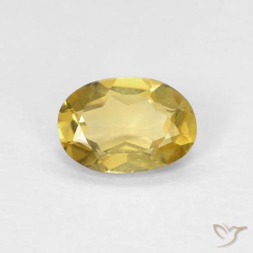 0.55ct 天然 黄色がかったゴールド ベリル, 楕円形, VVS
