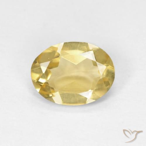 1.11ct 天然 ミディアムゴールド ベリル, 楕円形, VVS