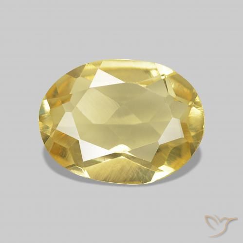 0.95ct 薄いゴールド ベリル 宝石, 楕円形, VVS