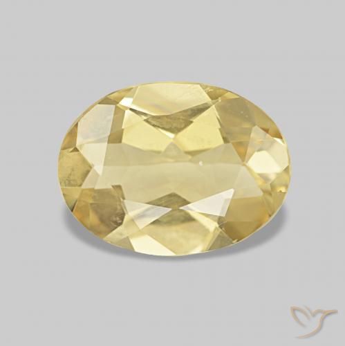 1.34ct ライトイエロー ベリル, 楕円形, VVS-VS