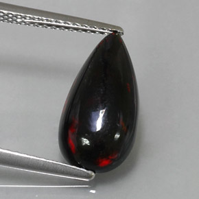 2.19カラットの天然マルチカラーブラックオパール（15×7.6 mm・洋梨の形）