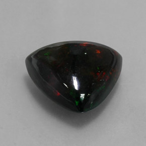 3.55カラットの天然マルチカラーブラックオパール（12.9×12.1 mm・トリリアント）