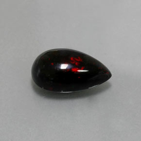 2.51カラットの天然マルチカラーブラックオパール（13.3×8 mm・洋梨の形）
