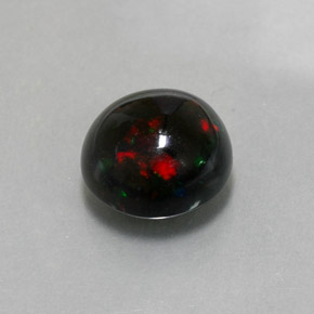 3.78カラットの天然マルチカラーブラックオパール（11.17 mm・ラウンドカット）