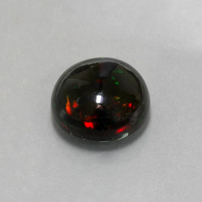 2.80カラットの天然マルチカラーブラックオパール（11.02 mm・ラウンドカット）