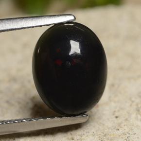 1.50カラットの天然マルチカラーブラックオパール（10.1×8 mm・オーバルカット）