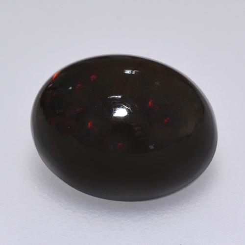 1.49カラットの天然マルチカラーブラックオパール（9.1×7.1 mm・オーバルカット）