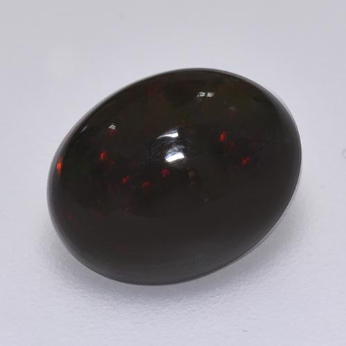 1.49カラットの天然マルチカラーブラックオパール（9.1×7.1 mm・オーバルカット）