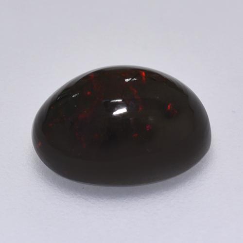 1.49カラットの天然マルチカラーブラックオパール（9.1×7.1 mm・オーバルカット）