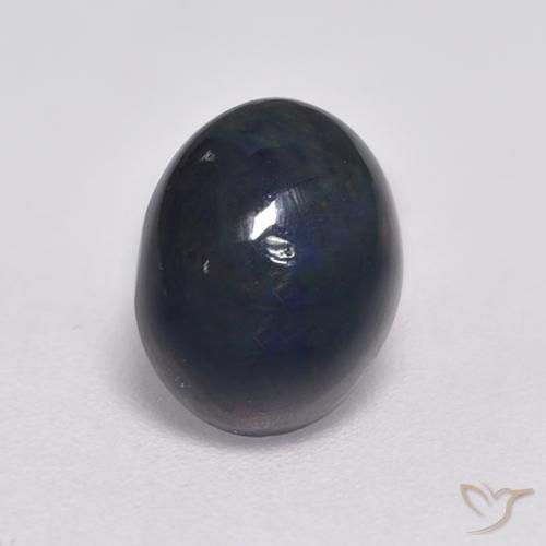 1.18ct 天然 マルチカラー ブラックオパール, 楕円形, オペーク
