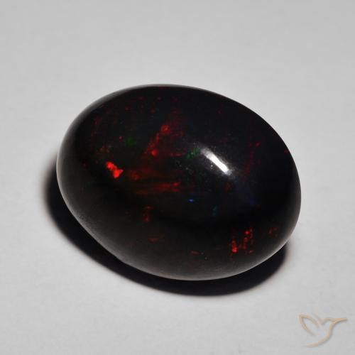 10.34ct 天然 マルチカラー ブラックオパール, 楕円形, オペーク