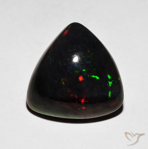 4.06ct 天然 マルチカラー ブラックオパール, トリリオン, オペーク