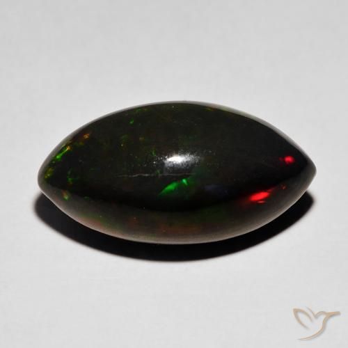 6.68ct 天然 マルチカラー ブラックオパール, マーキーズ, オペーク