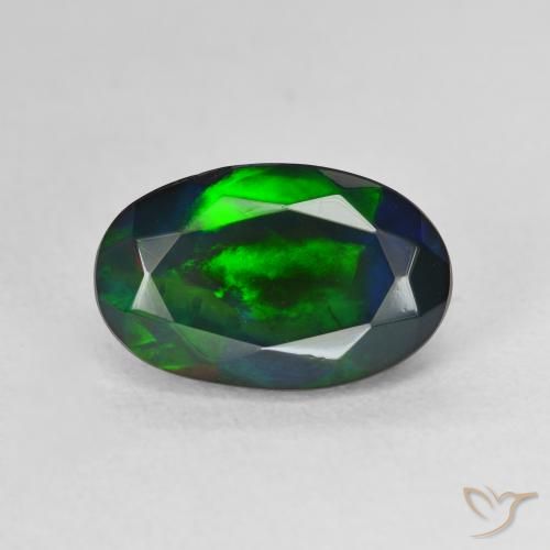 2.75ct 天然 マルチカラー ブラックオパール, 楕円形, 半透明
