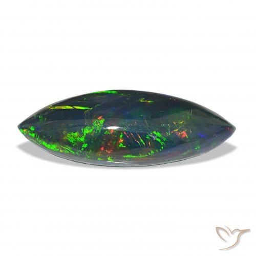 11.33ct マルチカラー ブラックオパール, マーキーズ, オペーク