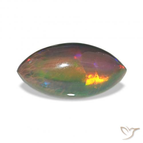 3.55ct マルチカラー ブラックオパール, マーキーズ, オペーク