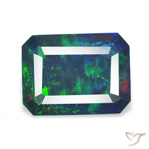 1.81ct マルチカラー ブラックオパール, エメラルドカット, オペーク
