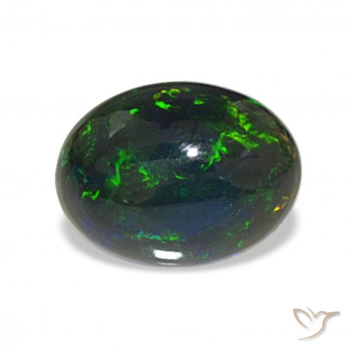 2.61ct マルチカラー ブラックオパール, 楕円形, オペーク
