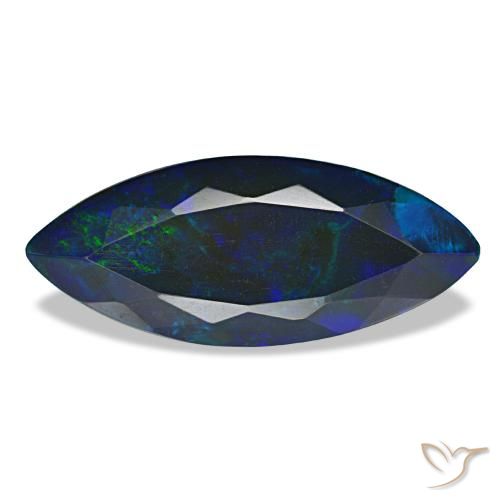 3.65ct マルチカラー ブラックオパール, マーキス, 半透明