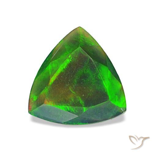 0.54ct マルチカラー ブラックオパール, トリリアント, 半透明