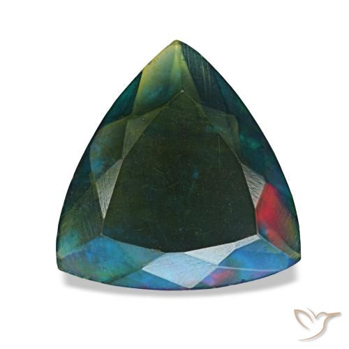 1.56ct マルチカラー ブラックオパール, トリリアント, 半透明
