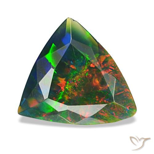 1.53ct マルチカラー ブラックオパール, トリリアント, オペーク