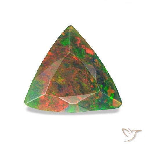 0.59ct マルチカラー ブラックオパール, トリリアント, オペーク