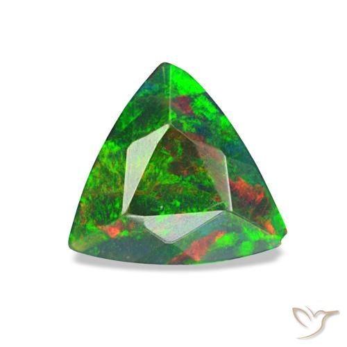 0.59ct マルチカラー ブラックオパール, トリリアント, オペーク